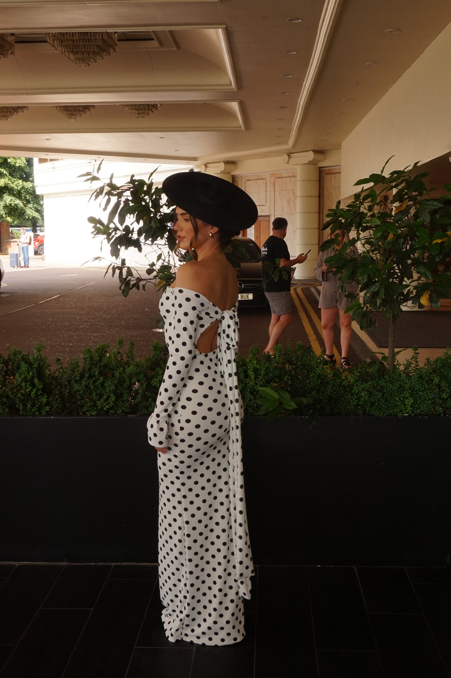 Polka Dot Maxi Open Tie Back