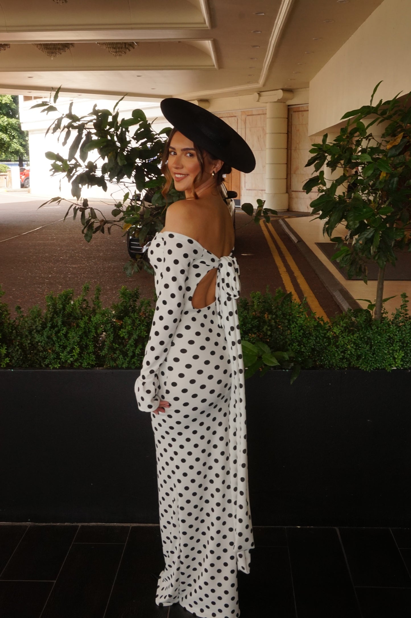 Polka Dot Maxi Open Tie Back