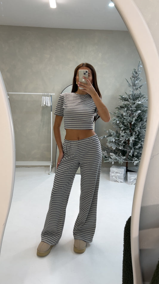 Ribbed Lounge Wear in Navy