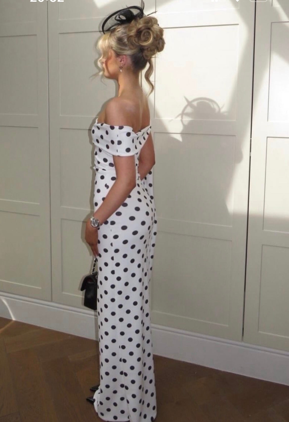 Polka Dot Maxi Foldover Chest and Tie